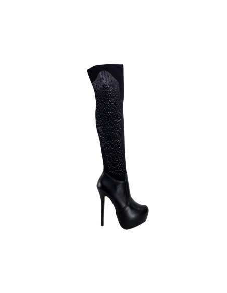 COSSACKS BEHIND THE KNEE WITH ZIRCONIA BLACK PLATFORM - 1