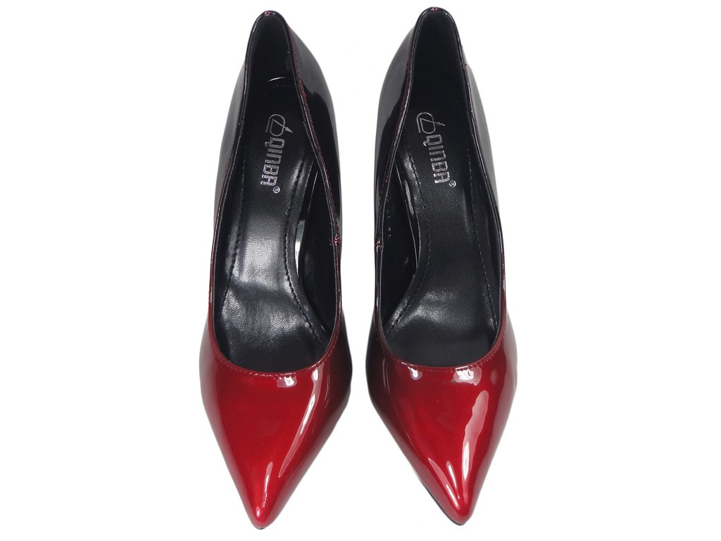 OMBRE RED BLACK PINS LADIES' SHOES - 3