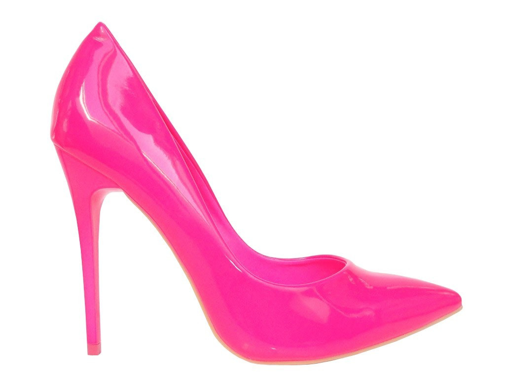 NEONA ROZĀ STILETTO PAPĒŽI BUTY - 1
