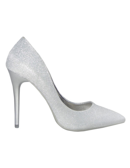 Silver pins slim women's high boots - 1