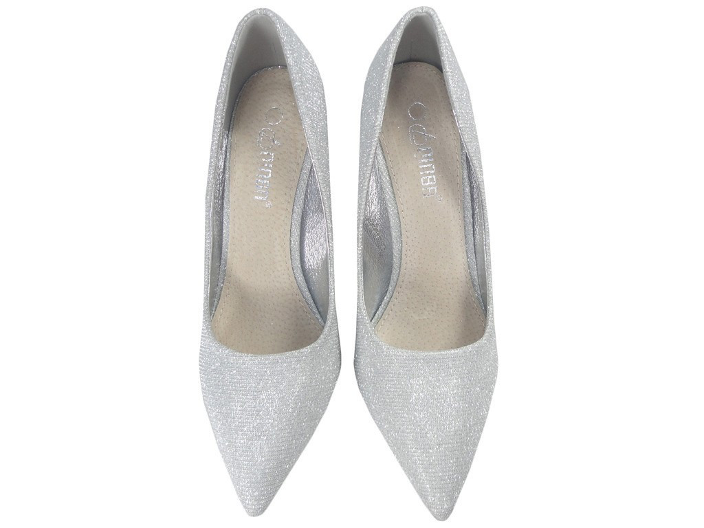 Silver pins slim women's high boots - 2
