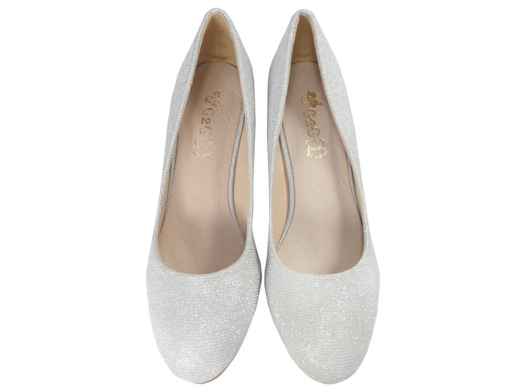 Sieviešu sudraba zemas stiletto kurpes - 2