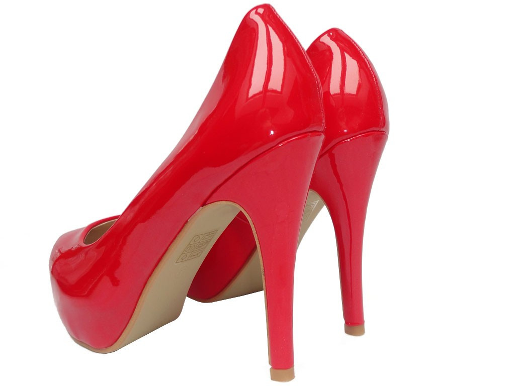 OUTLET SARKANI STILETTO KURPES PAPĒŽI  - 4