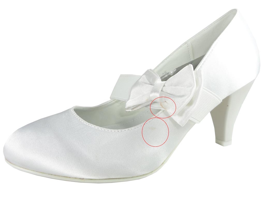 OUTLET WOMEN'S SHOES WEISSE SATIN PINS - 5