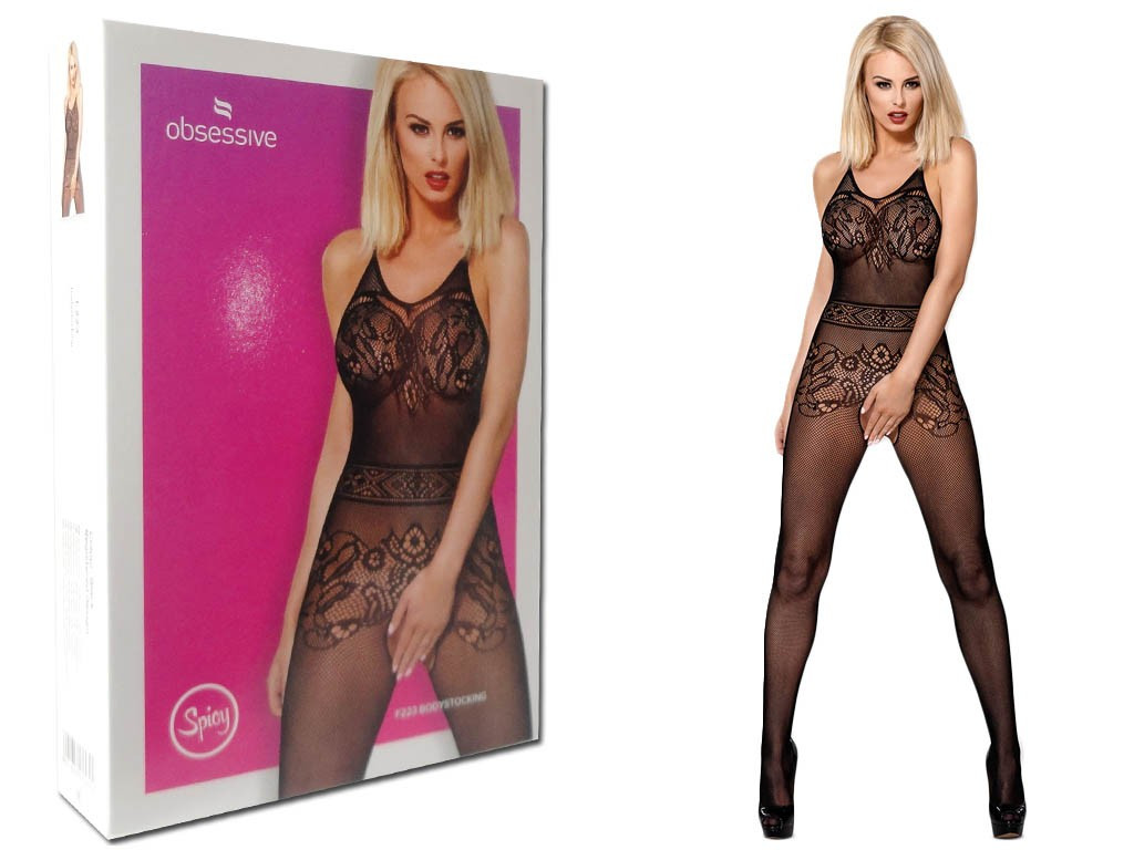 Bodystocking seksīga melna apakšveļa sievietēm - 3
