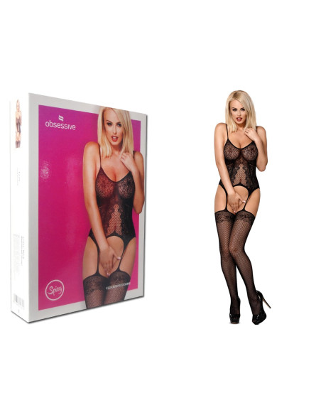 Bodystocking szexi fekete fehérnemű Obszesszív - 3