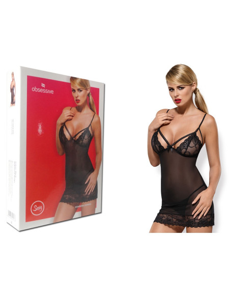Lenjerie erotică dantelă chemise Obsessive - 3