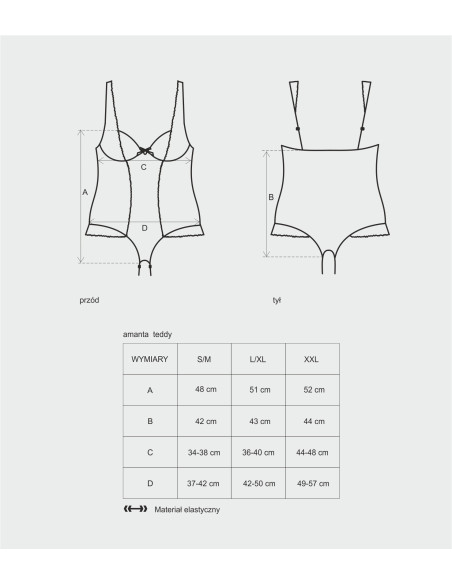 Body Amanta black lace Obsessive - 4