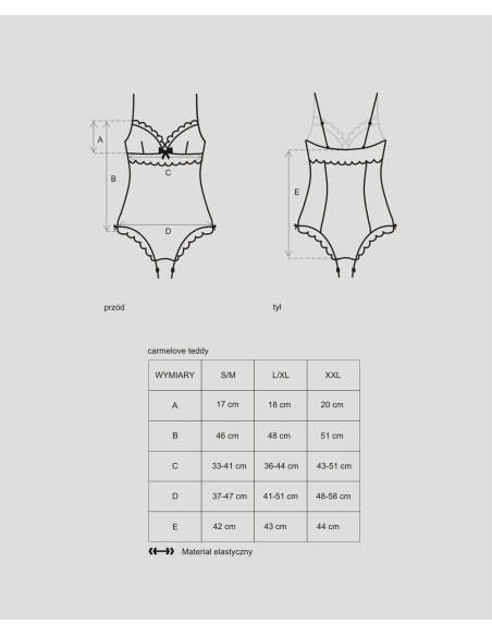 BODY CARMELOVE BEŻOWE KORONKA OBSESSIVE