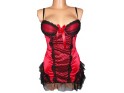 RED LACE SATIN NIGHTDRESS