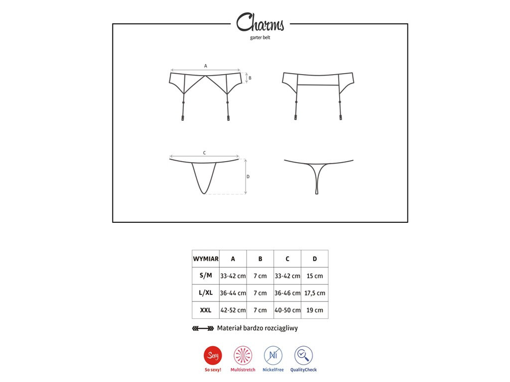 Porte-jarretelles et string obsessionnels Charms - 4