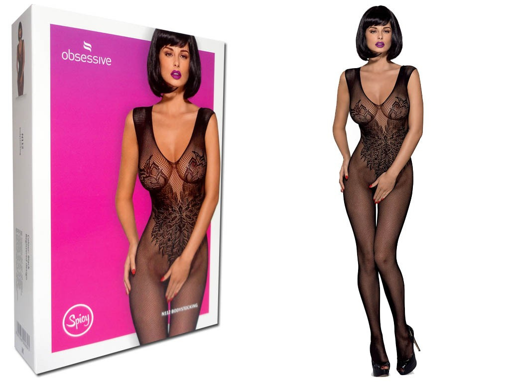 Bodystocking schwarze sexy Damen Dessous - 3