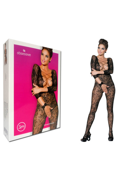 Seksowna bielizna bodystocking czarne Obsessive - 3