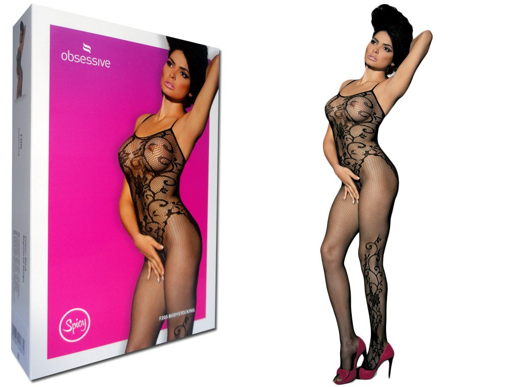 Bodystocking juodi nėriniai seksualus Obsessive - 3