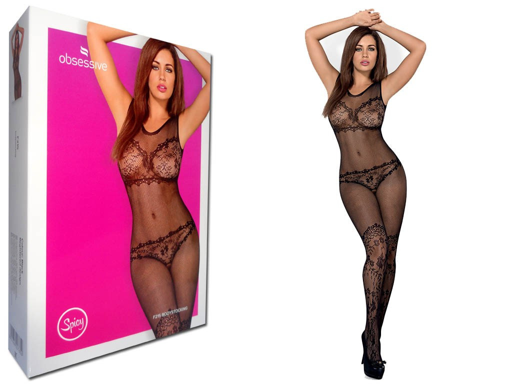 BODYSTOCKING BLACK LACE OBSESSIVE - 4