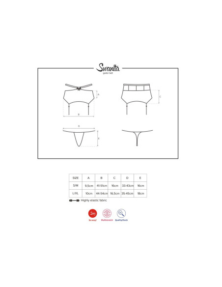 Porte-jarretelles et string en dentelle obsessionnelle - 4