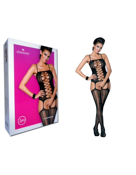 Bodystocking černé Obsessive sexy spodní prádlo - 3