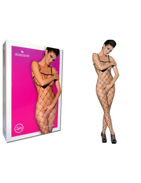 Obsessive Панчохи чорні з великою сіткою - 3