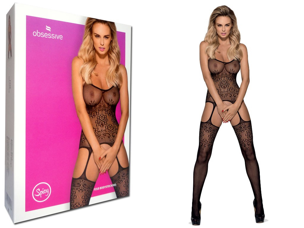CZARNE BODYSTOCKING OBSESSIVE KORONKOWY