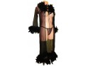 EROTIC FEATHER ROBE BLACK - 1