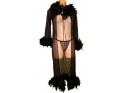 EROTIC FEATHER ROBE BLACK - 2