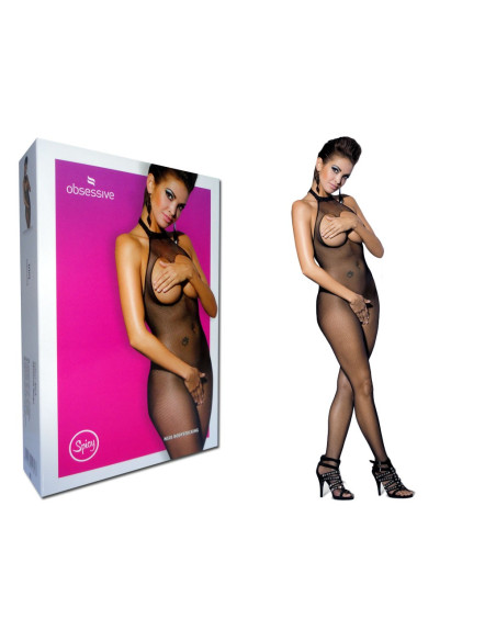 Bodystocking black lace sexy underwear - 3