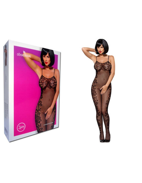 Szexi fehérnemű, fekete bodystock Obszesszív - 3