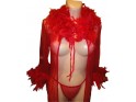 EROTIC ROBE RED FEATHER PENNY ROBE - 2