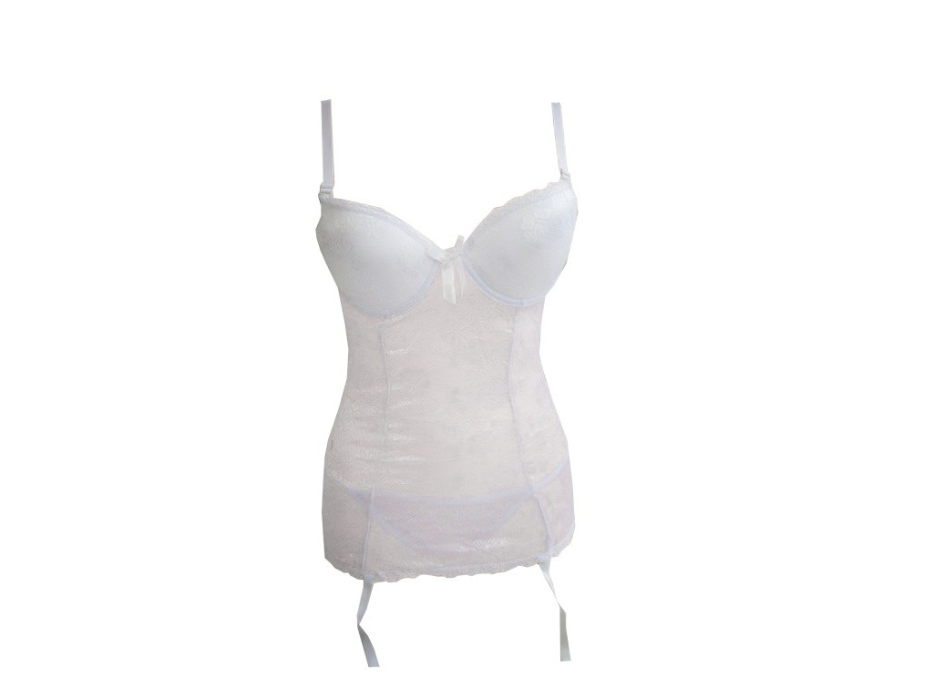 Sous-vêtements de corset en dentelle blanche à la mode - 1