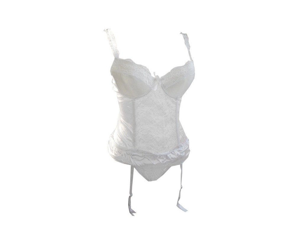 GORSET SEXY BIAŁY KORONKA