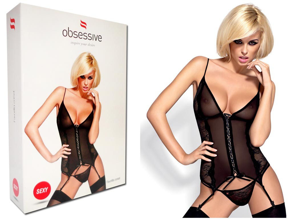 Melns korsets Obsessive seksīga apakšveļa - 3