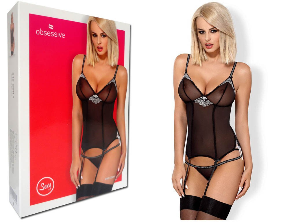 Sexy corset and panties Obsessive garter belts - 3