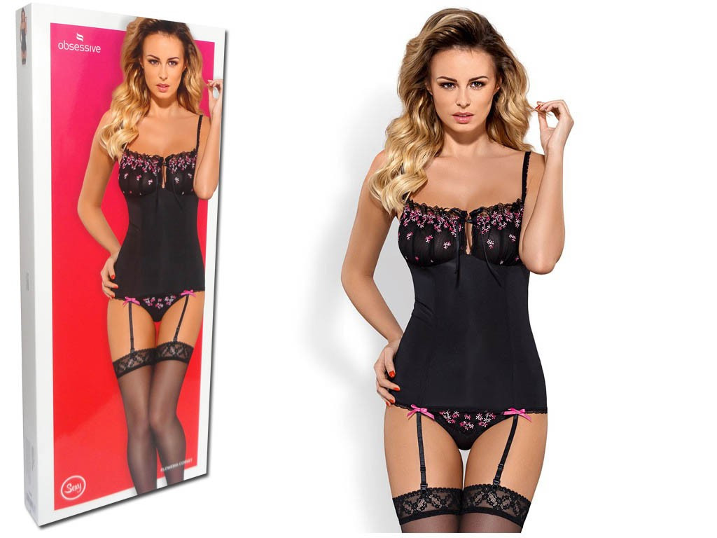 Corset sexy avec porte-jarretelles Obsessionnel - 3