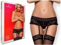 Lacey black garter belt and thong - 3