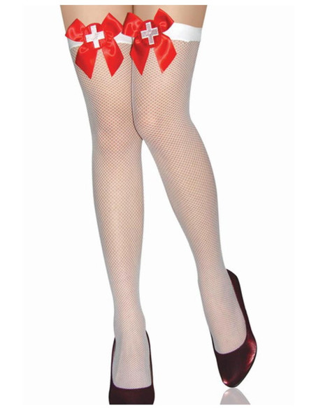 BAS DE CABARET BLANC INFIRMIÈRE SEXI - 1