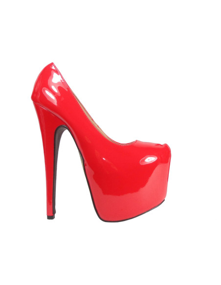 CZERWONE SZPILKI HIGH HEELS BUTY DAMSKIE 17CM