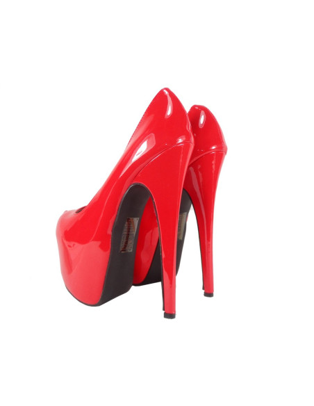 VÖRÖS, MAGASSORÚ NŐI CIPŐ 17 cm - 3