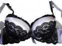 ENSEMBLE DE LINGERIE BLANC ET NOIR EN ZIRCONE - 2