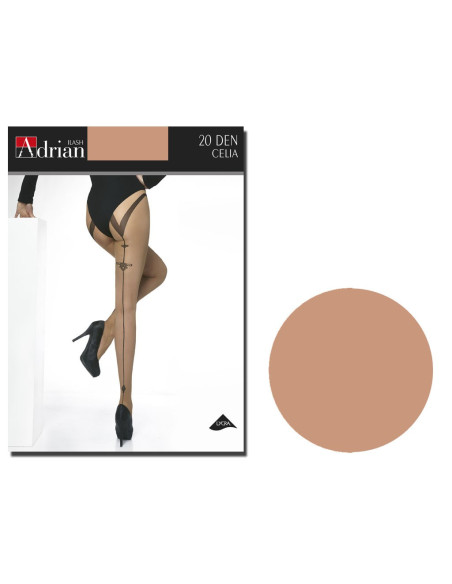 20 collants bas avec couture au dos Celia Adrian - 5