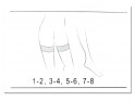 Savaime prisitvirtinančios kojinės su siūlėmis didelių dydžių - 4