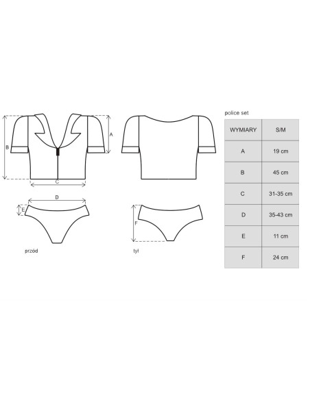Police officer costume 5-piece Obsessive - 4