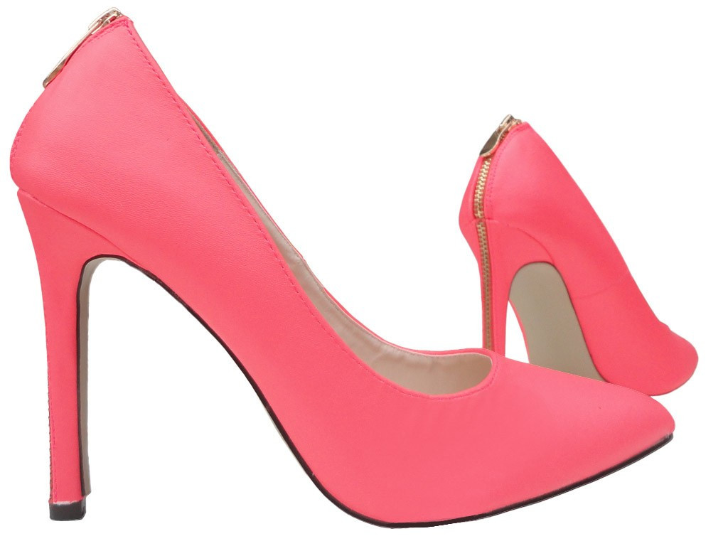 Coral High Heels Schuhe aus mattem Öko-Leder - 3