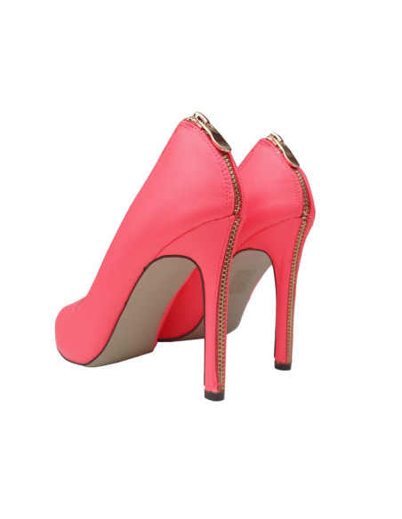 Coral High Heels Schuhe aus mattem Öko-Leder - 4