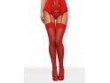 Red smooth stockings for Obsessive belt - 1