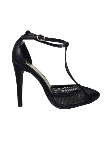 Black sandal pins with ankle strap - 1