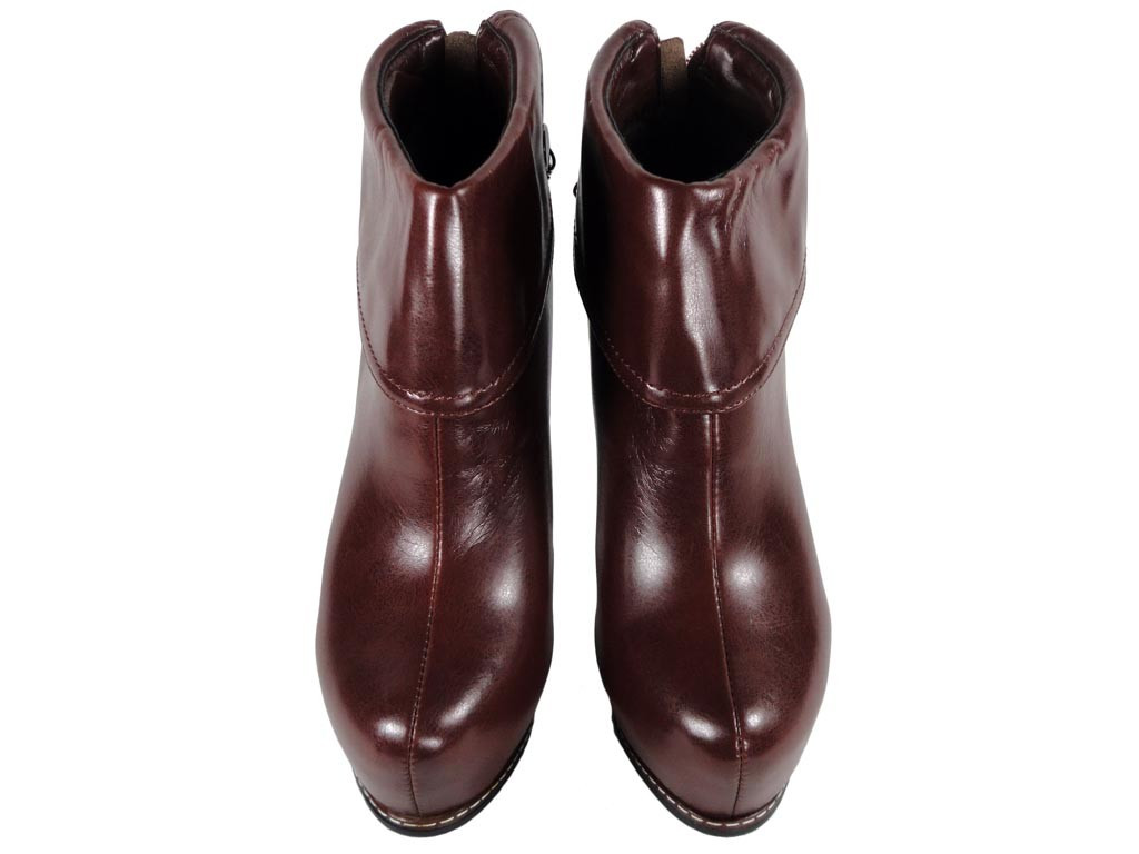 BRŪNI STILETTO ZĀBAKI BUTY SIEVIEŠU - 4