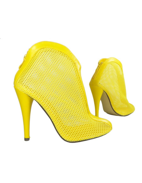 Yellow summer boots openwork pins ladies' boots - 3