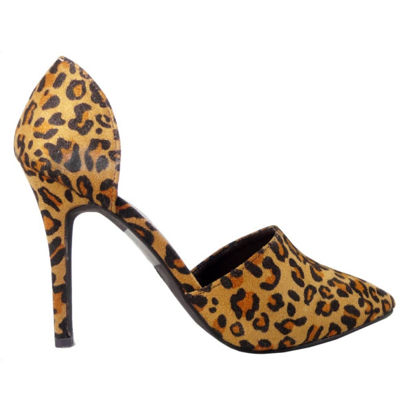 Stilettos leopard leopard semiš dámské boty - 1