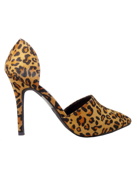 Stilettos leopard leopard semiš dámské boty - 1