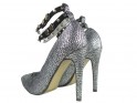 Silver pins with an ankle strap - 4